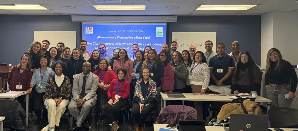 Event opening - group picture with President Bhargava of Guttman (front, right) at their host site