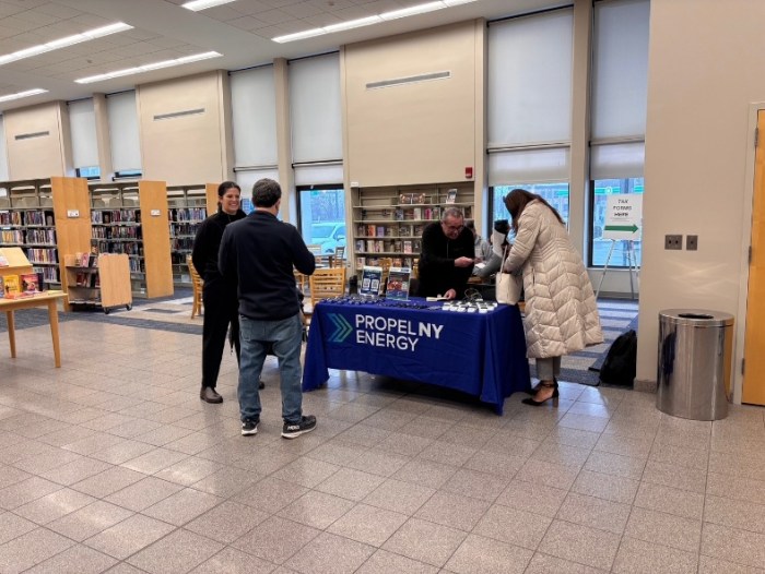 The Propel NY Energy Team at the Syosset Library.