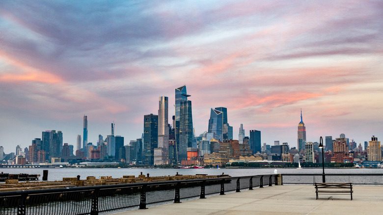 New York City skyline at sunset from Hoboken, New Jersey