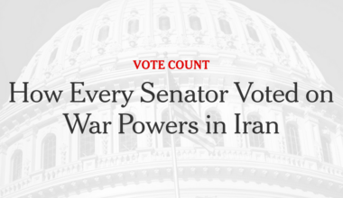 Senate Vote Count: Iran War Powers Resolution