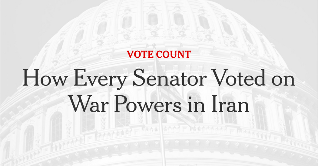 Senate Vote Count: Iran War Powers Resolution