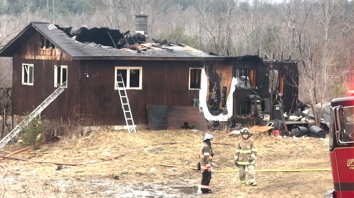Two injured after home destroyed by fire in Jay, New York