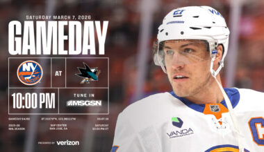 Game Preview: Islanders at Sharks Mar. 7