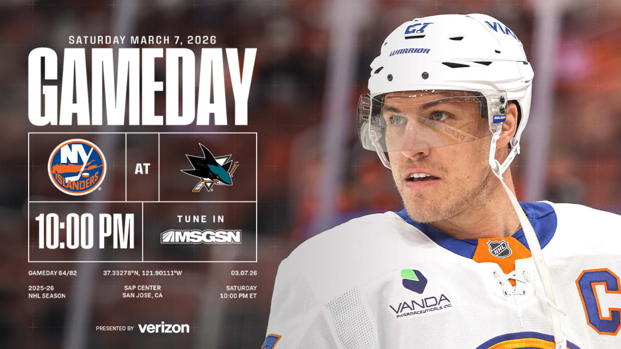 Game Preview: Islanders at Sharks Mar. 7
