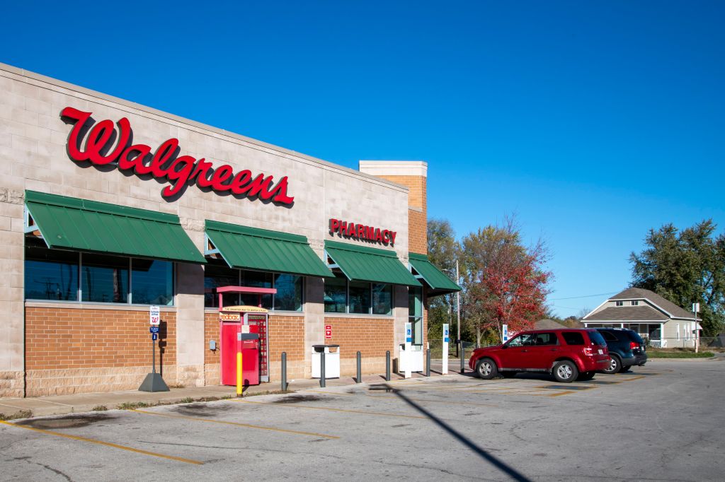 Outside view of a Walgreens.