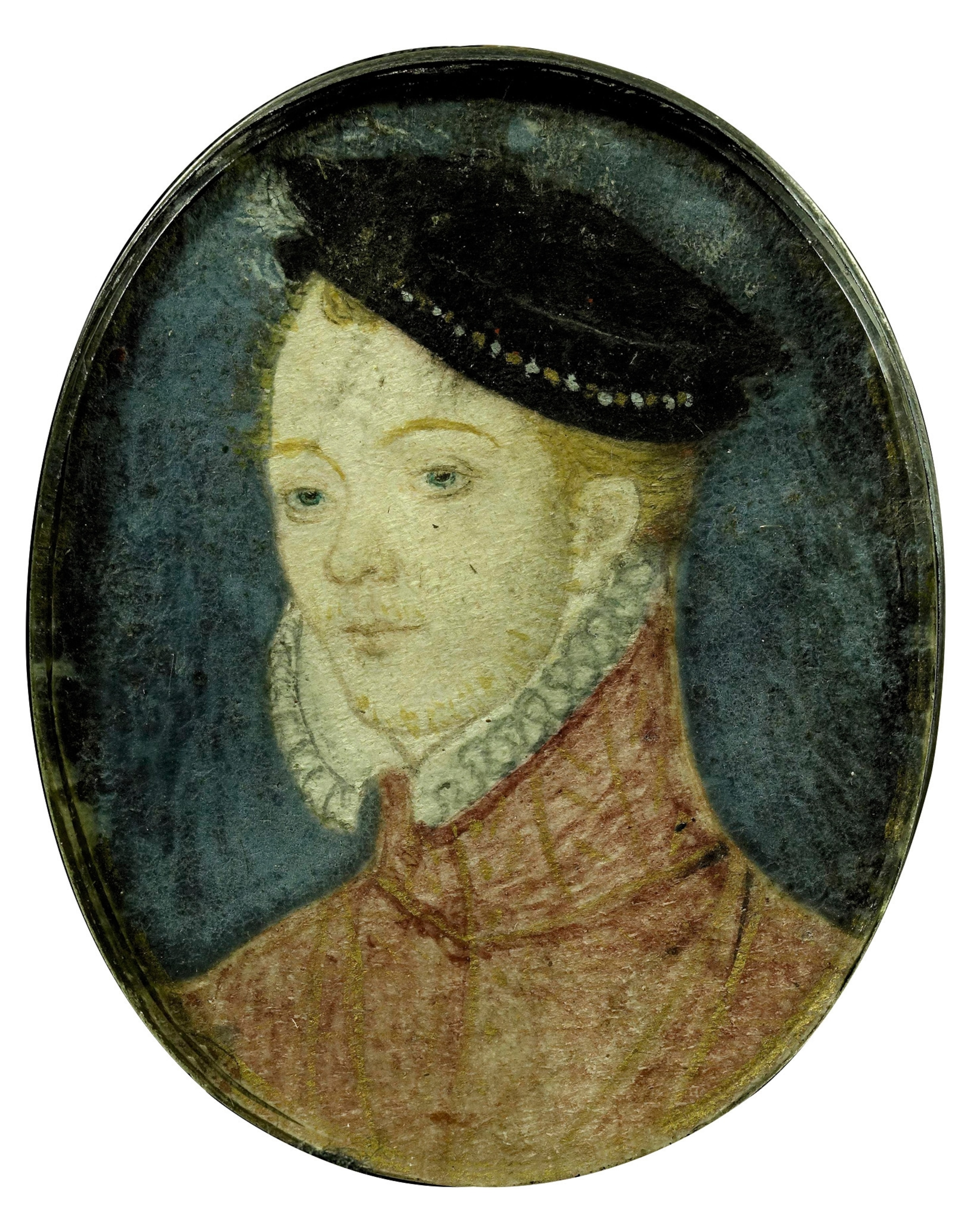 Lord Darnley shown in a 17th-century miniature portrait.