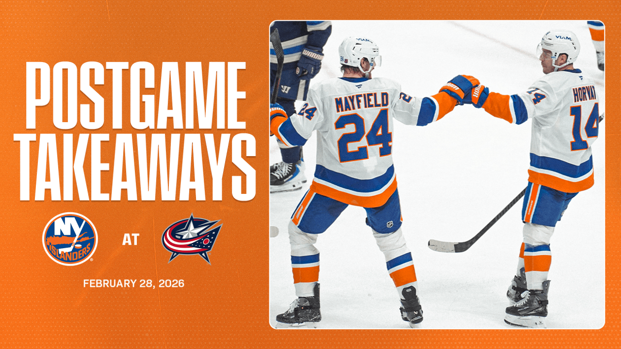 Takeaways: Islanders Pull Off 4-3 OT Win Over Blue Jackets