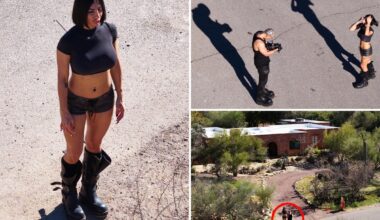 Ghoulish Nancy Guthrie streamers are feuding with each other outside her house — as crime scene becomes grim spectacle