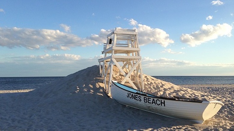 A lifeguard stand at Jones Beach State Park