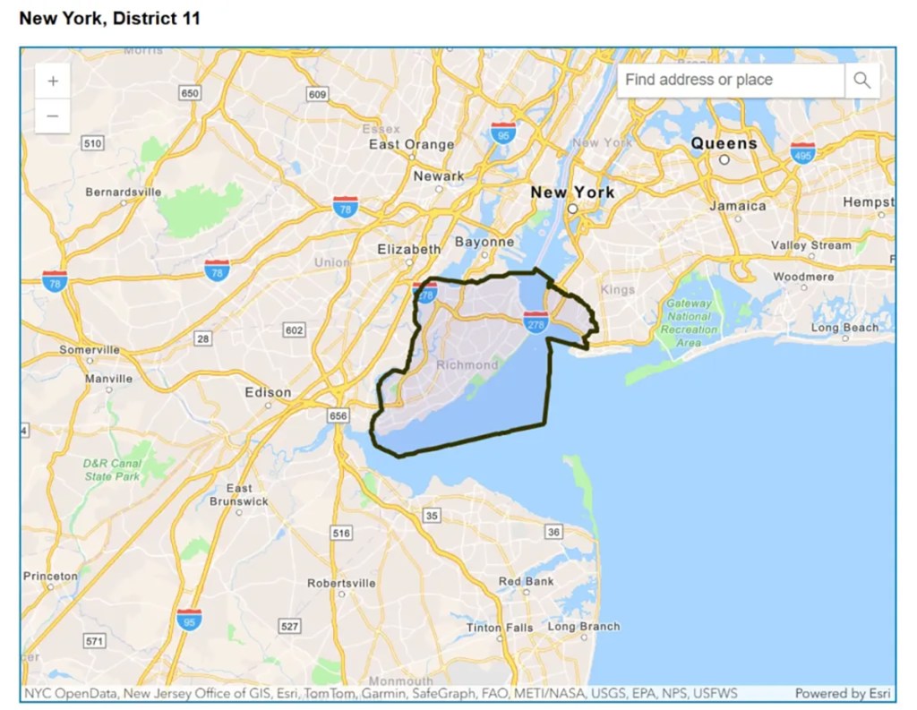 New York City 11th District Map