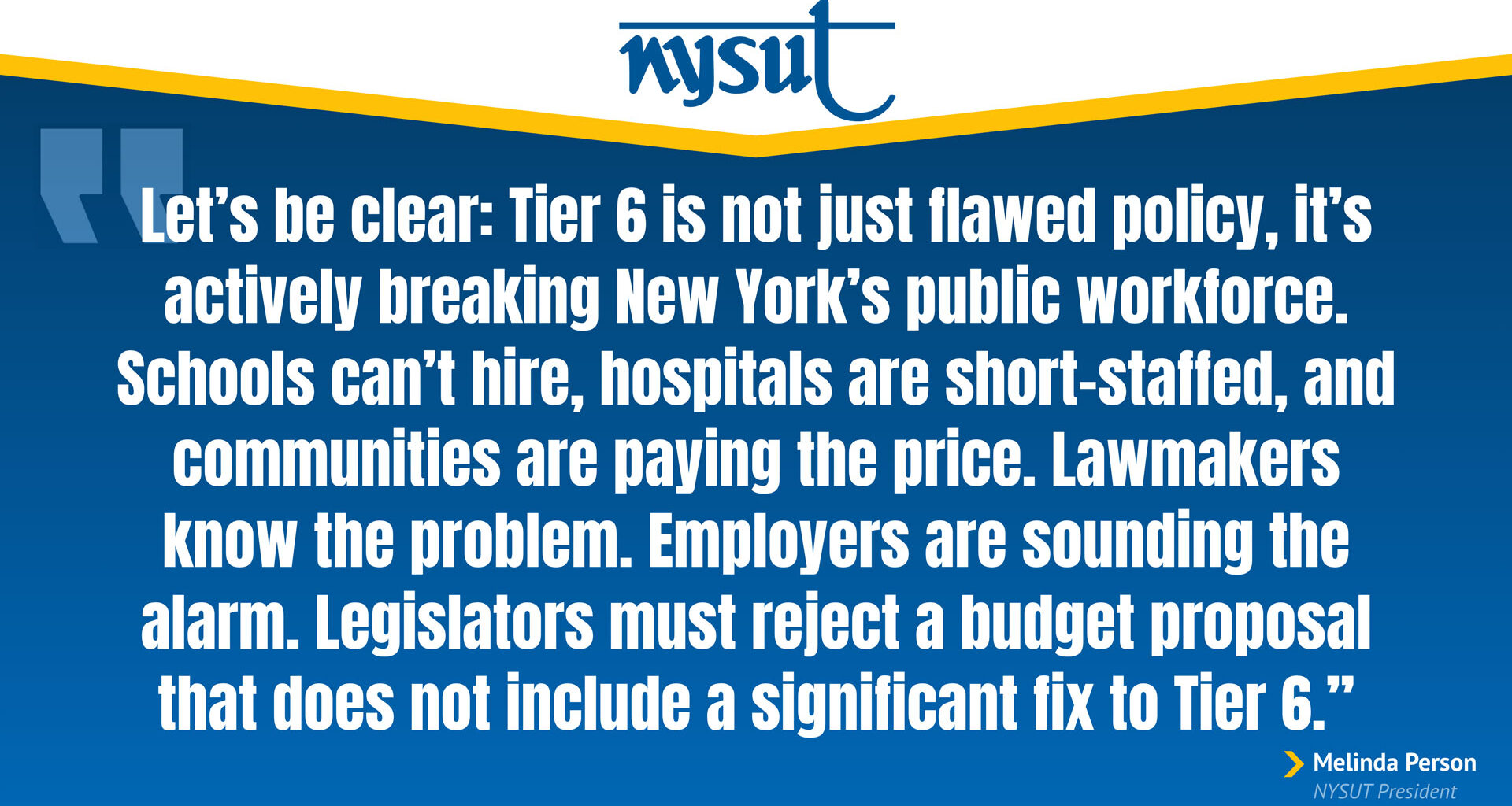 Quote for Fix Tier 6 Press Release