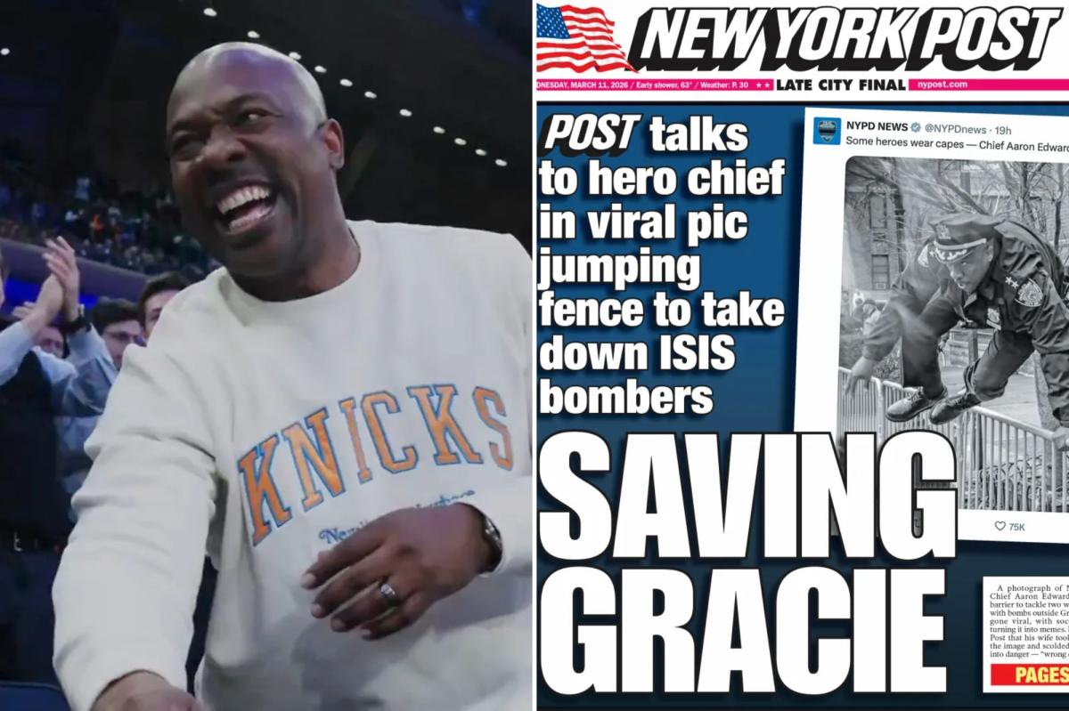 NYPD chief Aaron Edwards, who hopped fence to tackle NYC bomber, gets MSG standing ovation