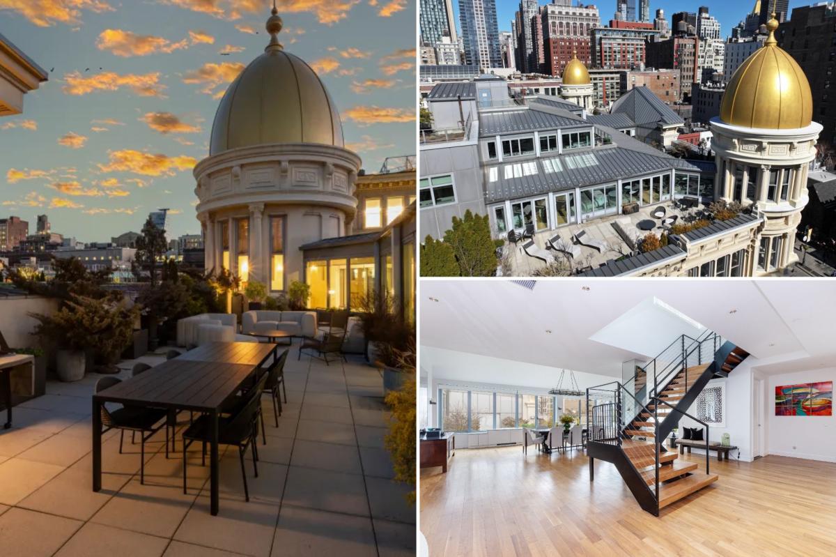 Rare NYC penthouse with a golden dome asks $13.5M