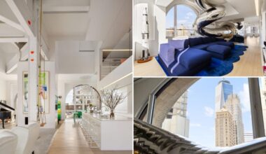 This $20M NYC penthouse has a 4-story spiral slide