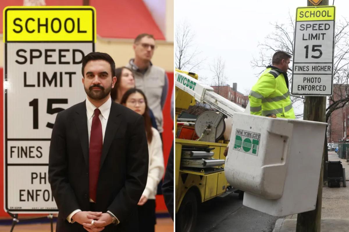 Mayor Zohran Mamdani will lower speed limits to 15 mph in school zones