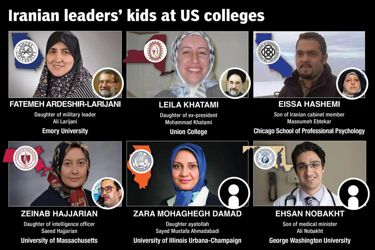 Children of Iran regime leaders teaching at elite US universities