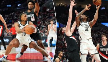 Nets suffer beatdown from Trail Blazers for eighth straight loss