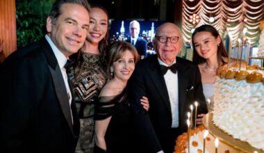 Rupert Murdoch celebrates 95th birthday at star studded New York party