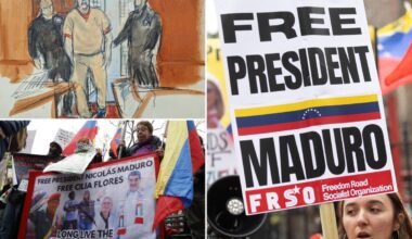 Woke Maduro supporters make early exit ahead of dictator's NY court hearing on drug charges