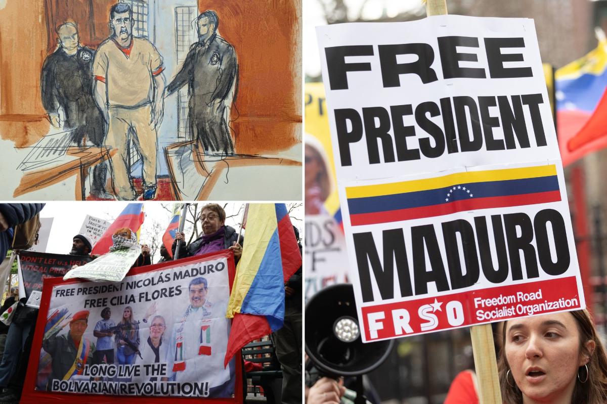 Woke Maduro supporters make early exit ahead of dictator's NY court hearing on drug charges