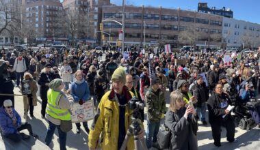 A "No Kings Day" march in Queens. (Spectrum News NY1)