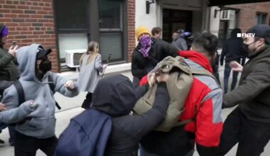 Clashes at rally outside Gracie Mansion, NYPD says