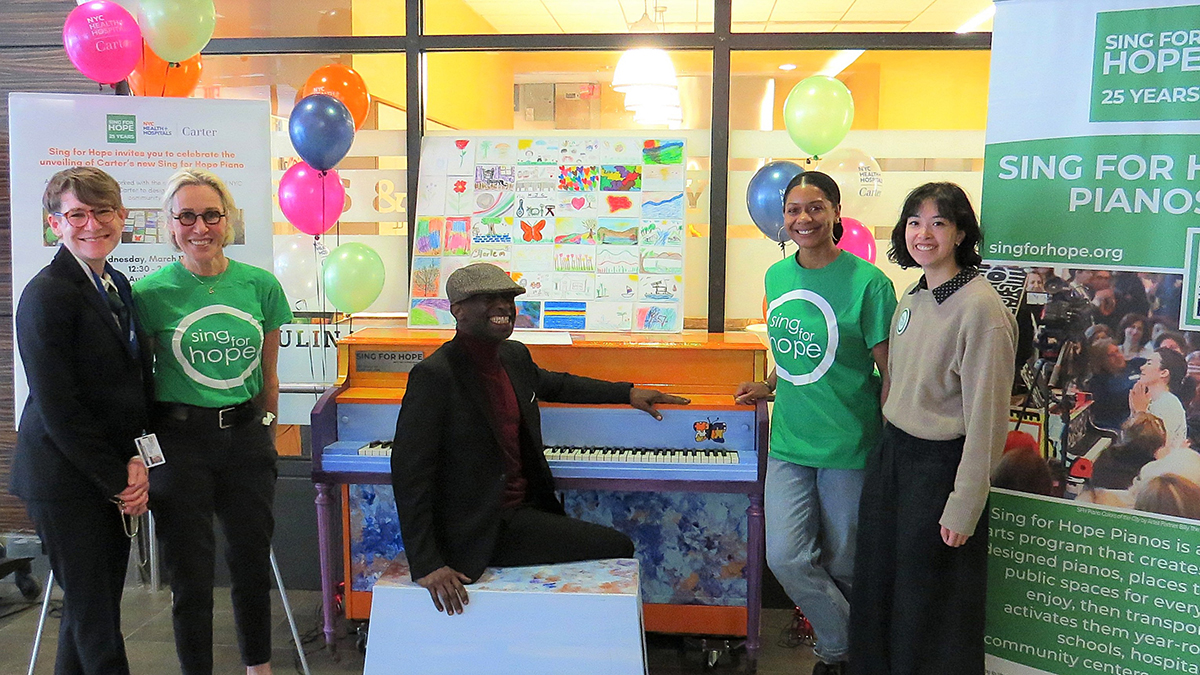 NYC Health + Hospitals Receives Six Sing for Hope Pianos Designed by Artists