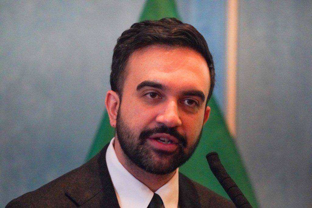 NYC Mayor Mamdani speaking at a St. Patrick's Day breakfast.