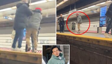 Subway push victim films from tracks as bystander fends off attacker who left 83-year-old fighting for life