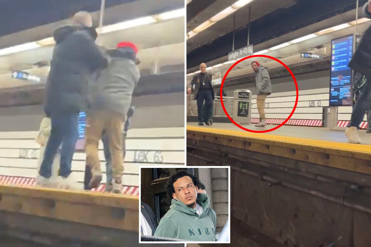 Subway push victim films from tracks as bystander fends off attacker who left 83-year-old fighting for life
