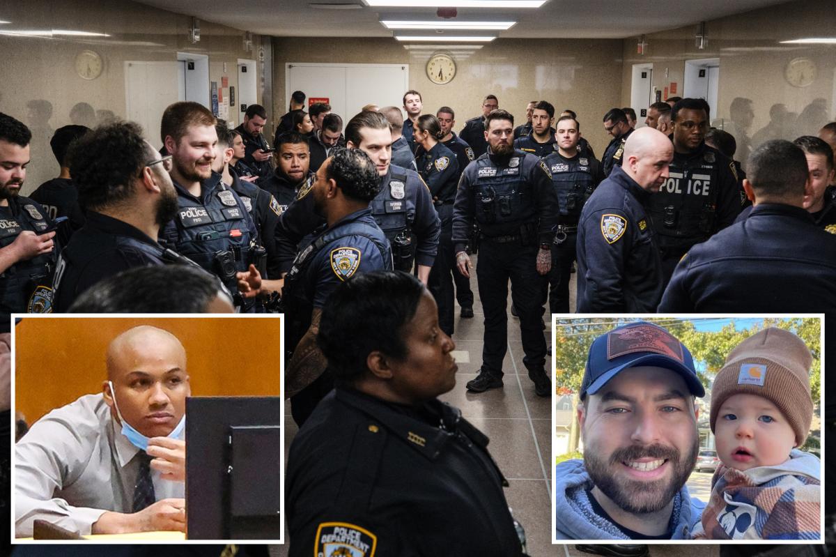 Nearly 100 cops pack NYC court amid murder trial in slaying of NYPD officer Jonathan Diller