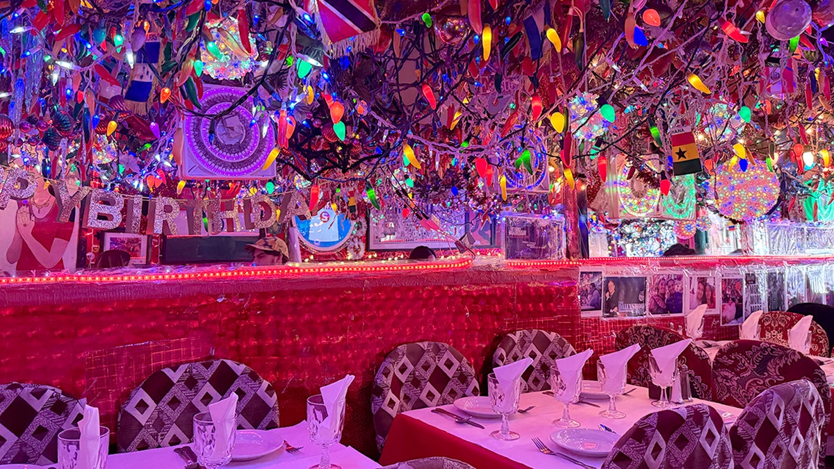 Indian restaurant Panna II in the East Village, interior.