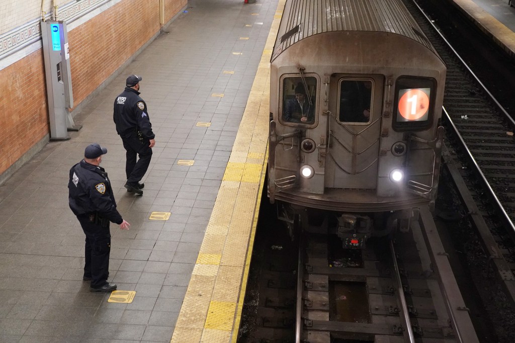 Police at the 181st Street Station.