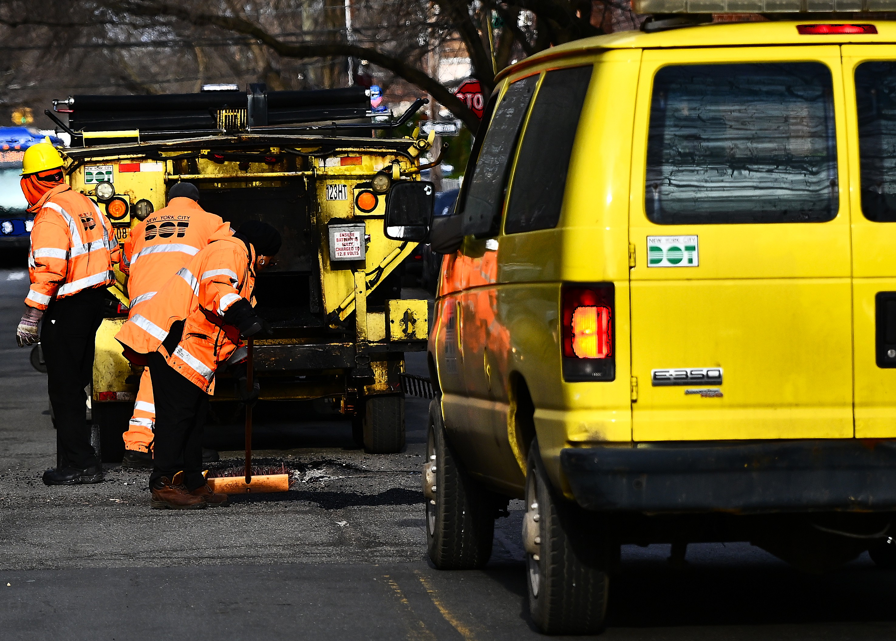 NYC DOT crews filled more than 15,000 craters during the first two weeks of the so-called Pothole Blitz.