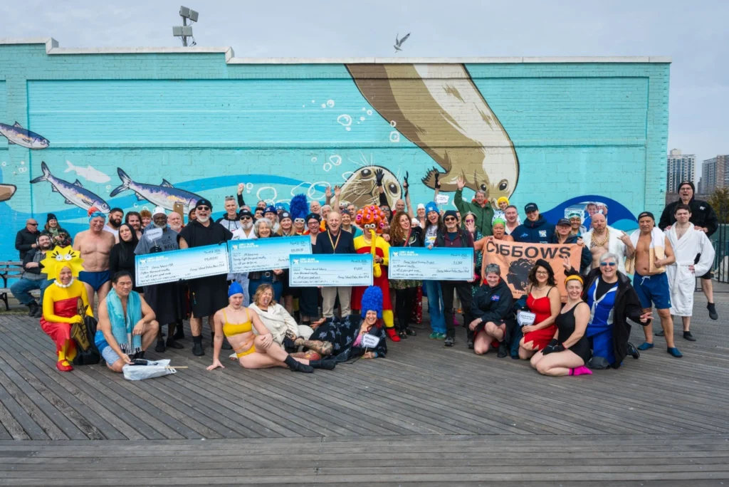 Coney Island organizations received donations from the Coney Island Polar Bear Club. Photo: Alliance for Coney Island