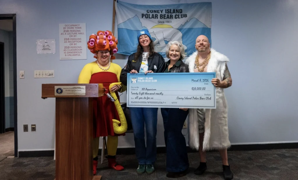 Coney Island organizations received donations from the Coney Island Polar Bear Club. Photo: Alliance for Coney Island