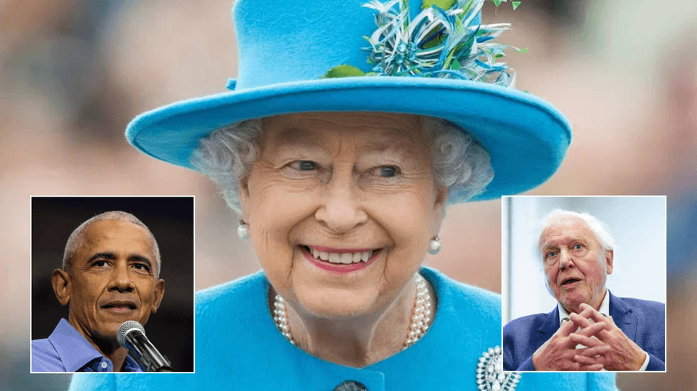 Queen Elizabeth II, Barack Obama, Sir David Attenborough