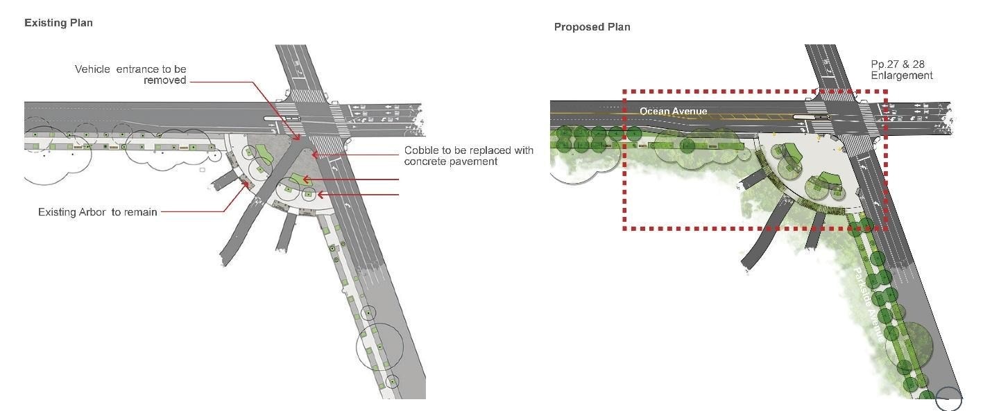 The redesigned entrance of Prospect Park at Ocean and Parkside avenues. Credit: Prospect Park Alliance