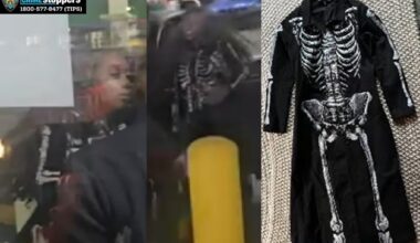 Violent couple sought in robbery at Hillside Avenue gas station that turned physical when elderly employee tried to stop them: NYPD – QNS