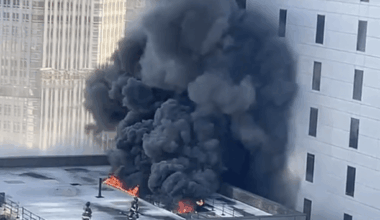 Watch: Rooftop fire sends black smoke over Midtown Manhattan near St. Patrick's Day Parade