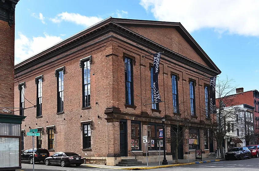 Hudson Hall at the historic Hudson Opera House in downtown Hudson, New York.