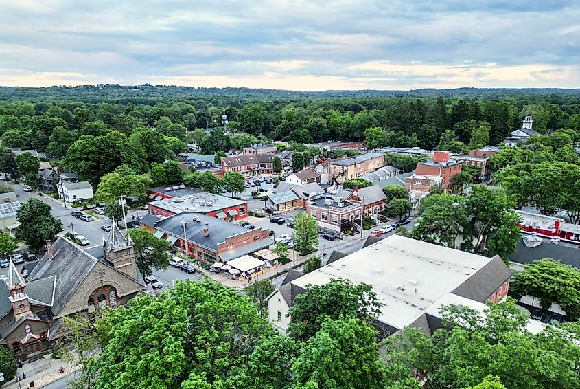 Overlooking Rhinebeck, New York.