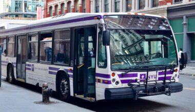 NYU shuttle collides with car on Manhattan Bridge