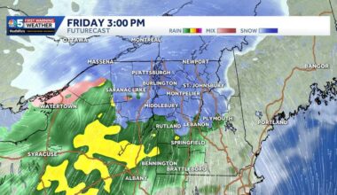 Wet snow, rain set to impact travel across Vermont, New York