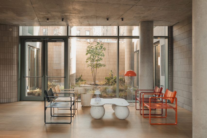 SO-IL pink concrete building in Brooklyn