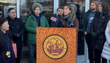 state sen. michelle hinchey at podium