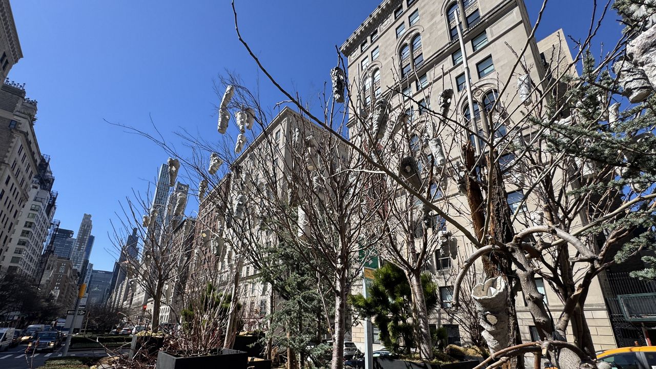 'Talisman, A Sacred Grove' installed on Park Avenue