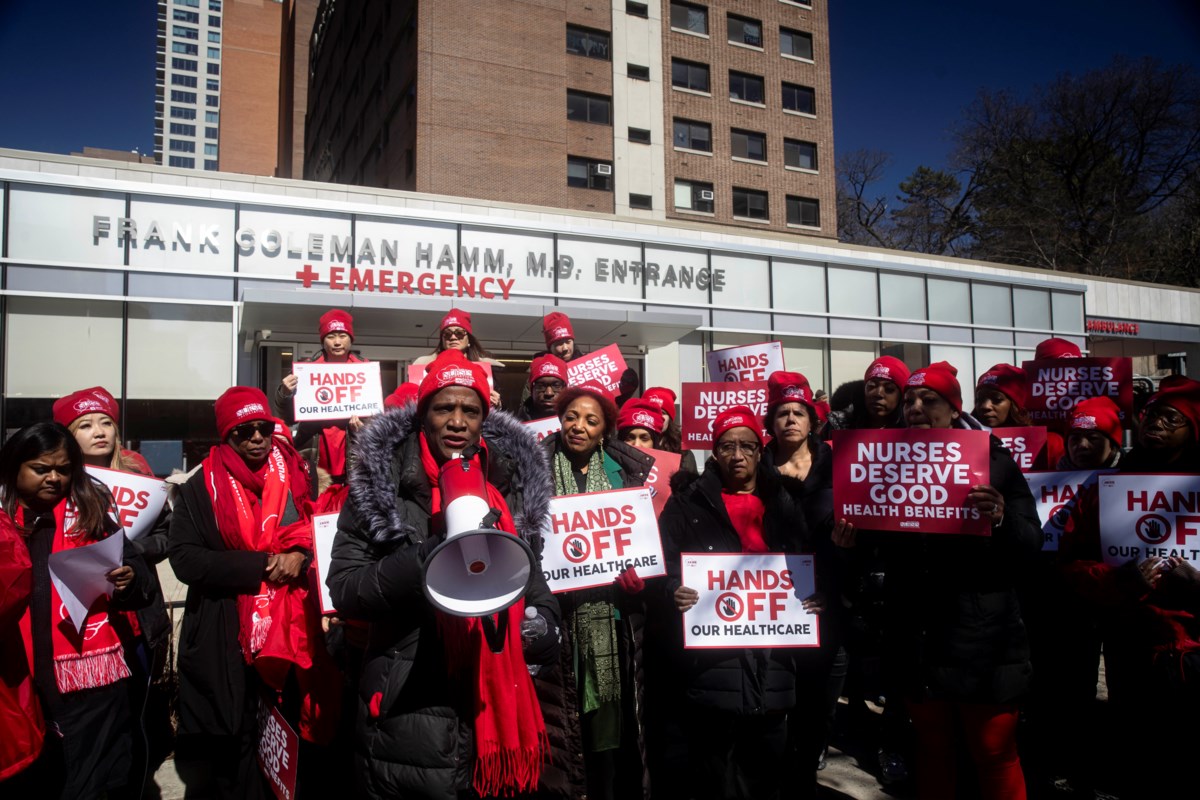 Brooklyn Hospital Center Nurses Rally to Stabilize Health Benefits