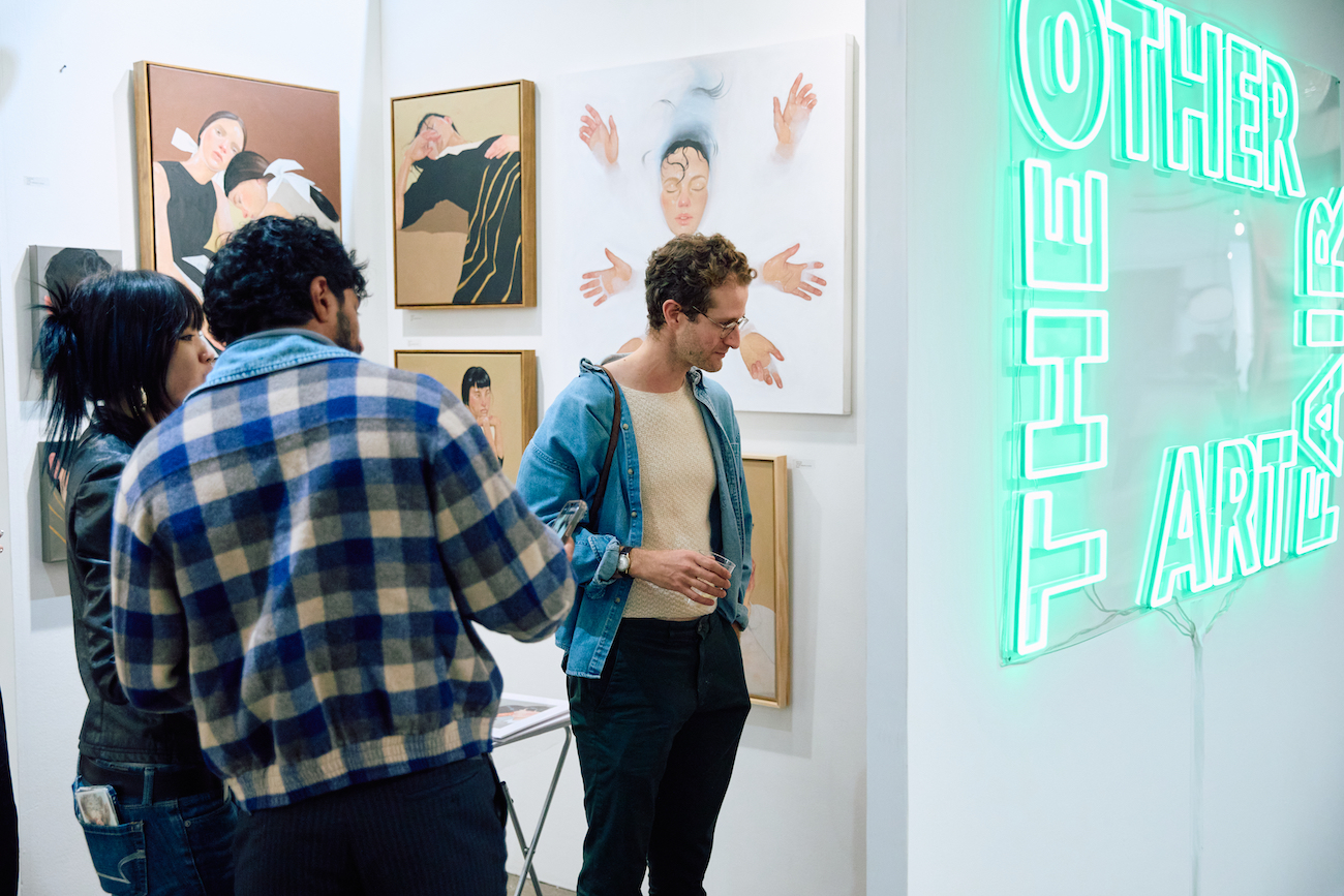 Installation view of the fall edition of the Other Art Fair in Brooklyn, November 2025
