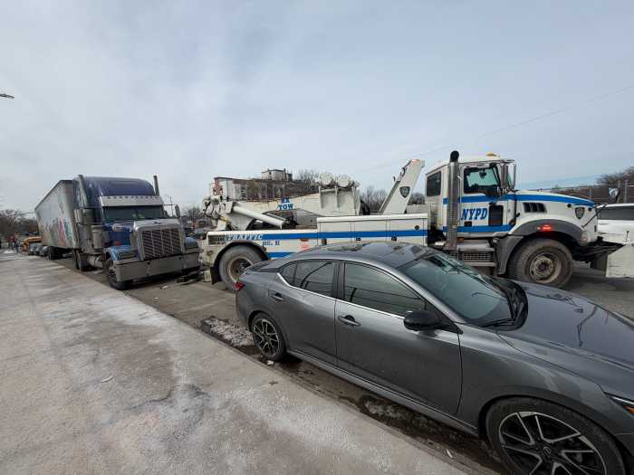 The 50-ton heavy duty tow truck purchased with funds allocated through an Assembly capital grant provided by Assembly member Michael Benedetto.